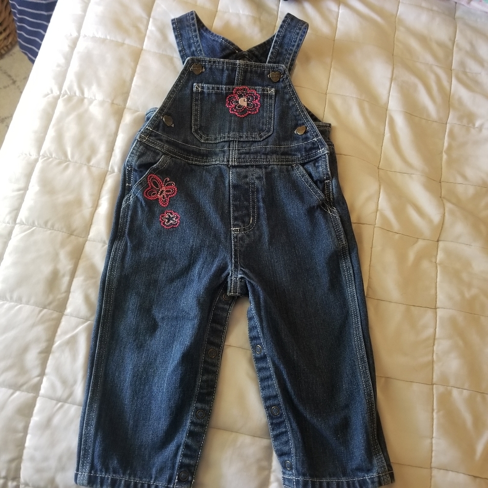 18 month Carhartt girls denim overalls